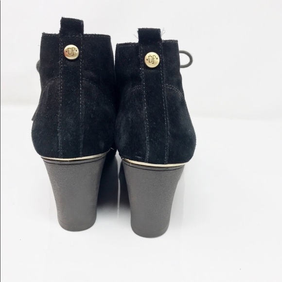 - DONALD J. PLINER Nilos Calf Hair Suede Wedge Boots booties 8.5 lace up - Picture 4 of 8